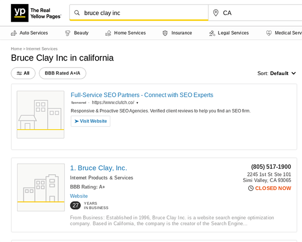 Bruce Clay Inc. on YellowPages.com.
