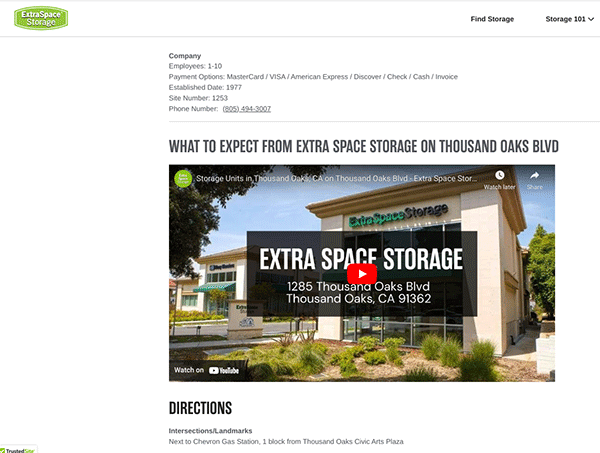 Extra Space storage local video.
